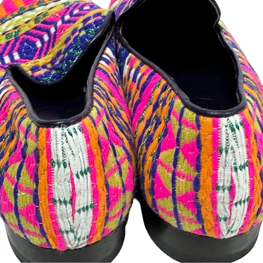 Cecilia Bringheli CB Made in Italy Embroidered Loafer Flats Shoe Colorful US 7.5 - Picture 7 of 9